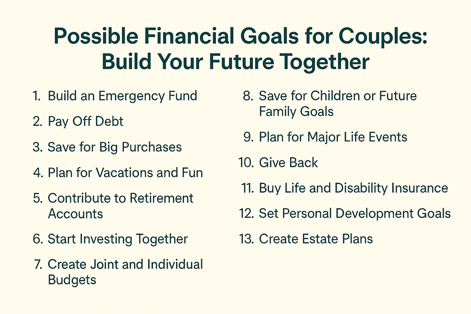 Financial Goals for Couples: Build Your Rich Future Together
